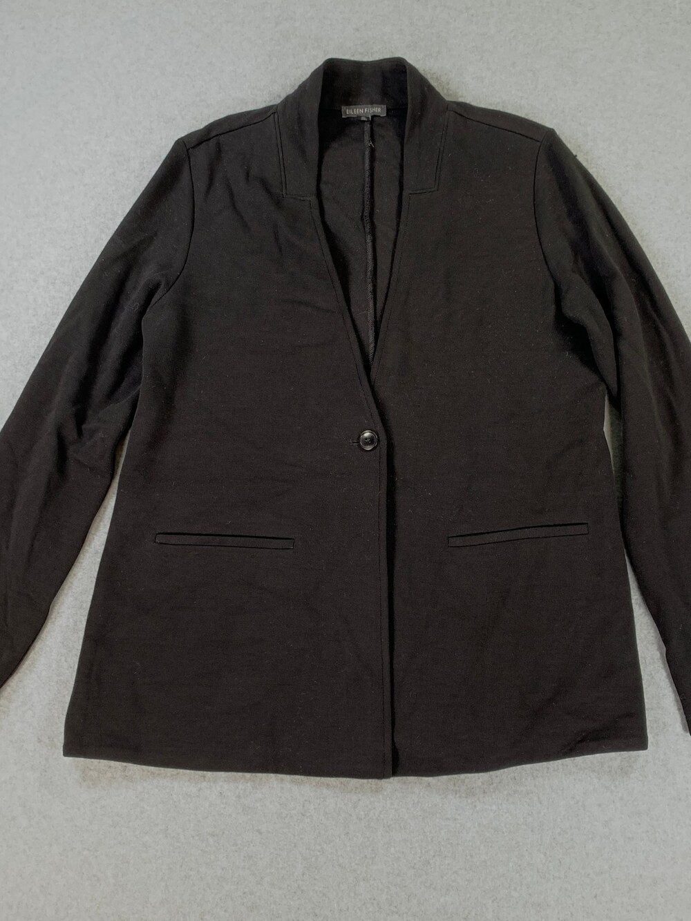 Eileen Fisher Blazer Jacket Tencel Black Women's Size Small